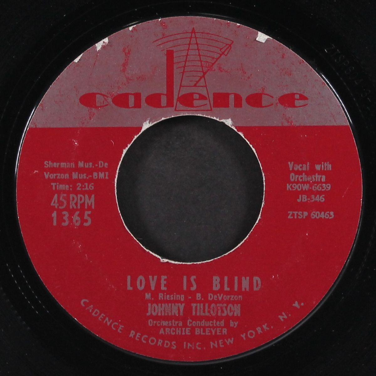 true true happiness / love is blind by JOHNNY TILLOTSON