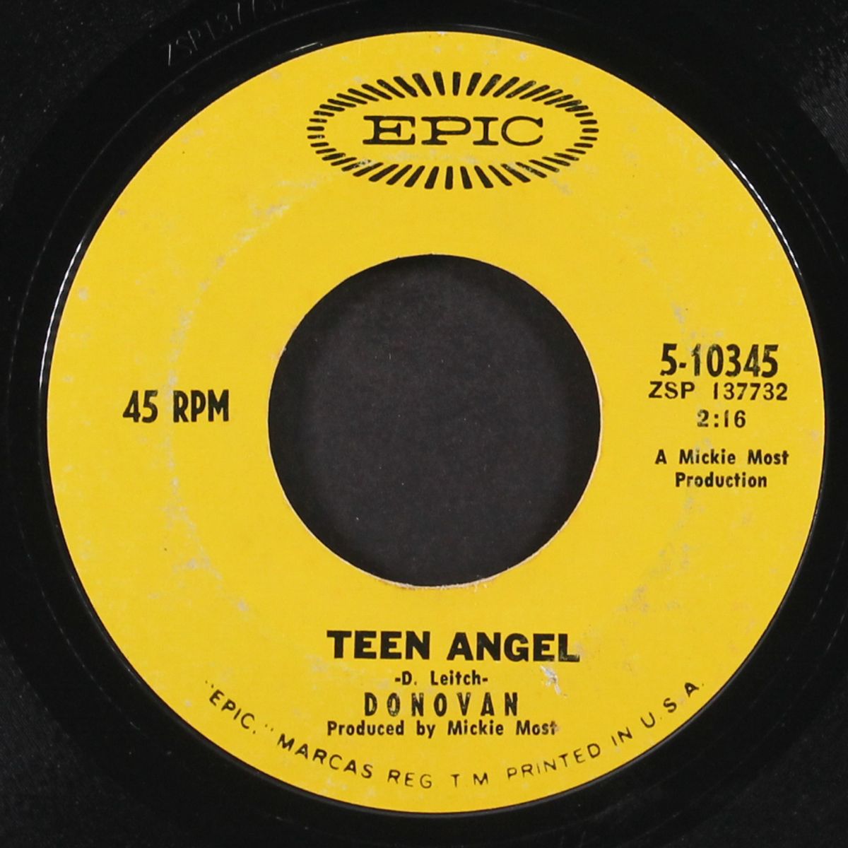 hurdy gurdy man / teen angel by DONOVAN