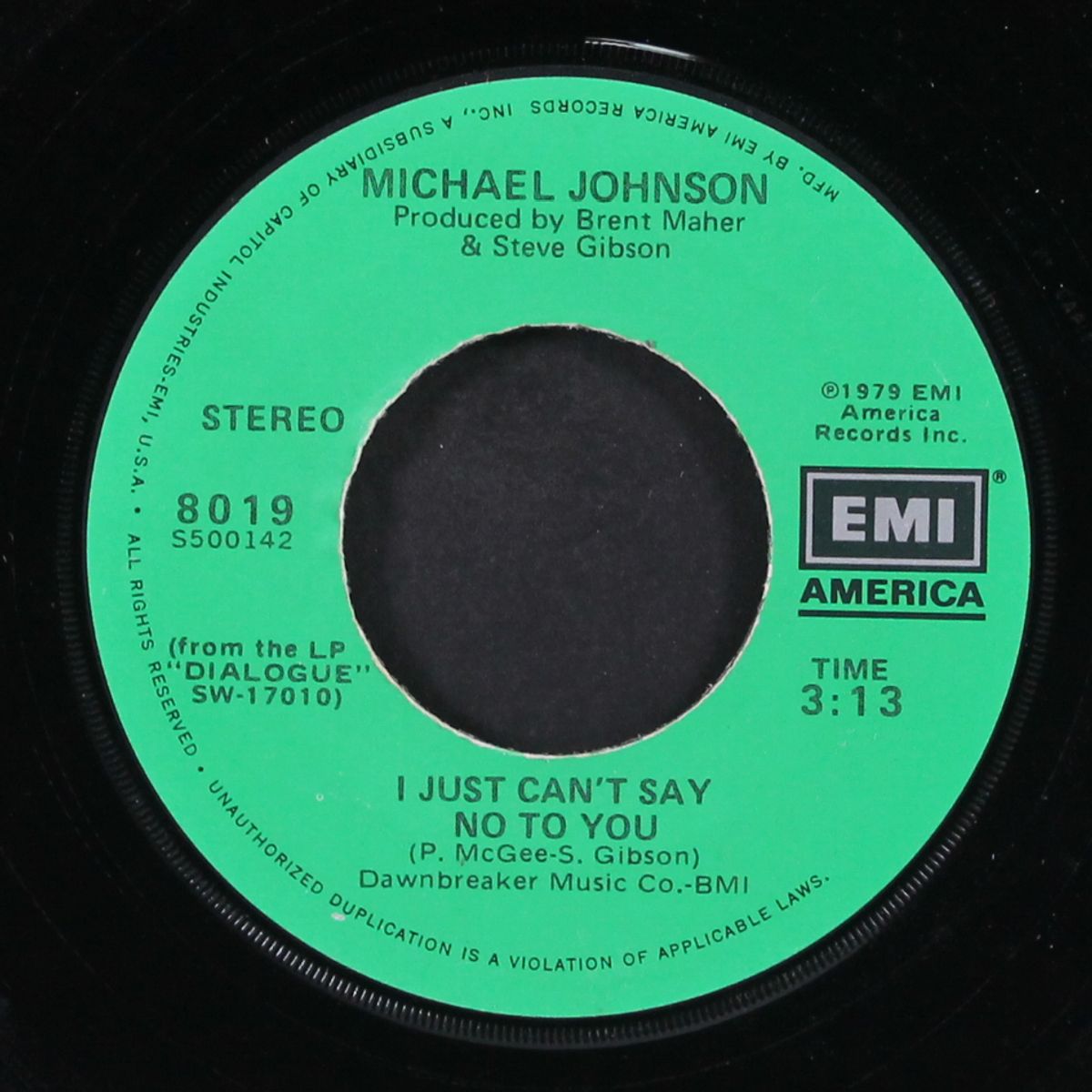 this night won't last forever / i just can't say no to you by MICHAEL JOHNSON