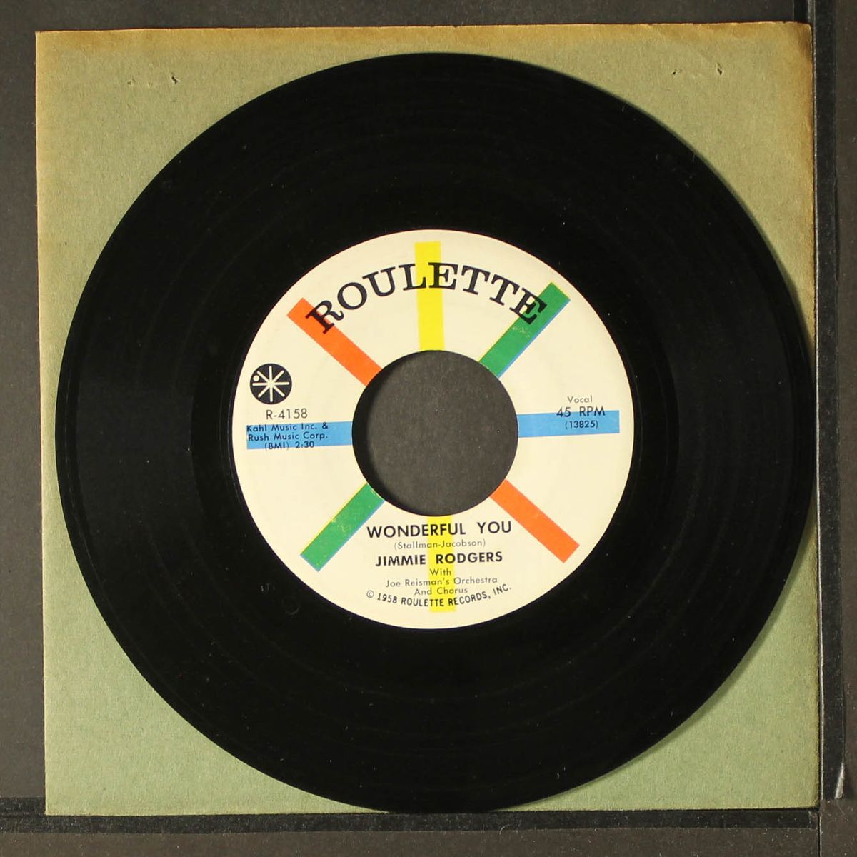 wonderful you / ring-a-ling-a-lario by JIMMIE RODGERS