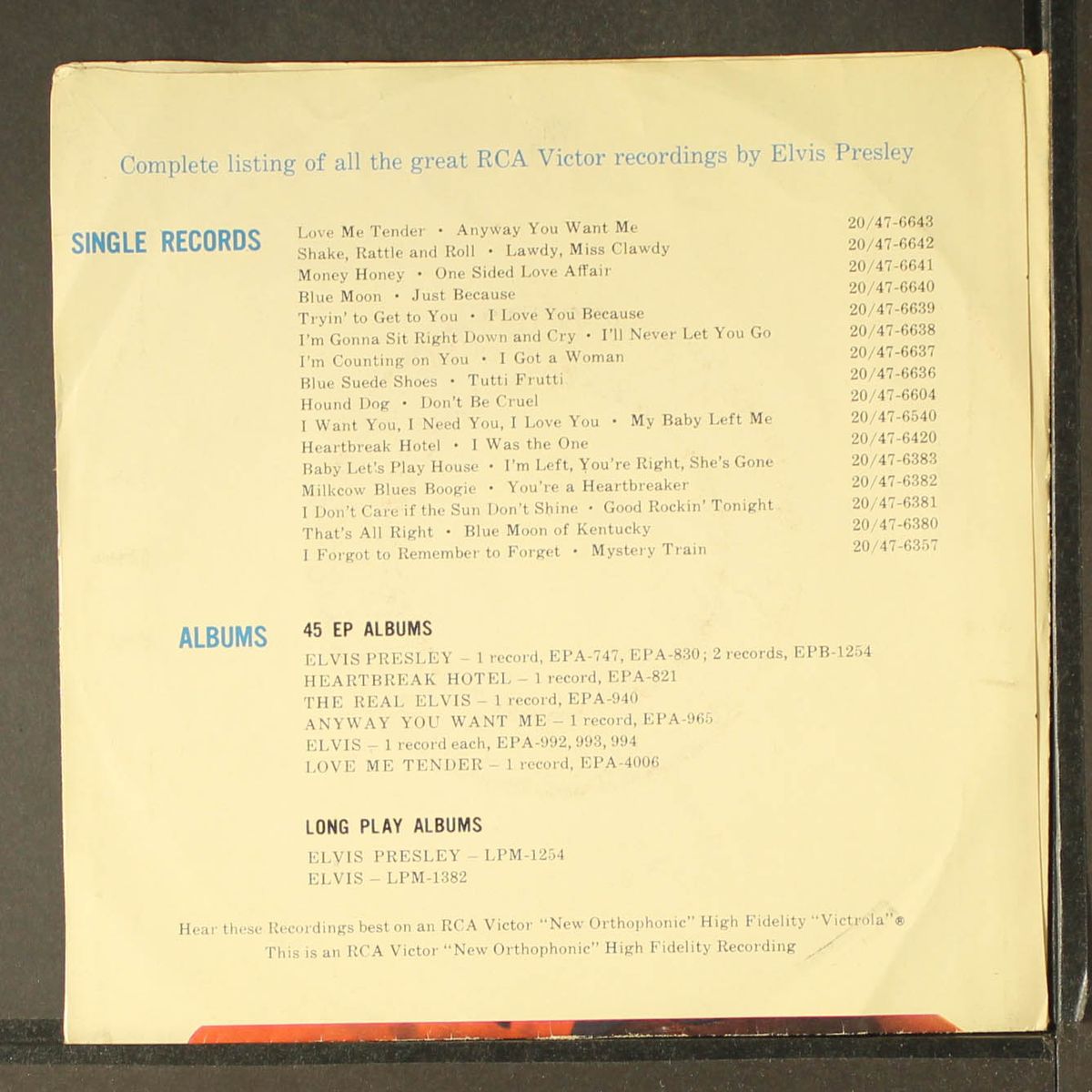 playing for keeps / too much by ELVIS PRESLEY