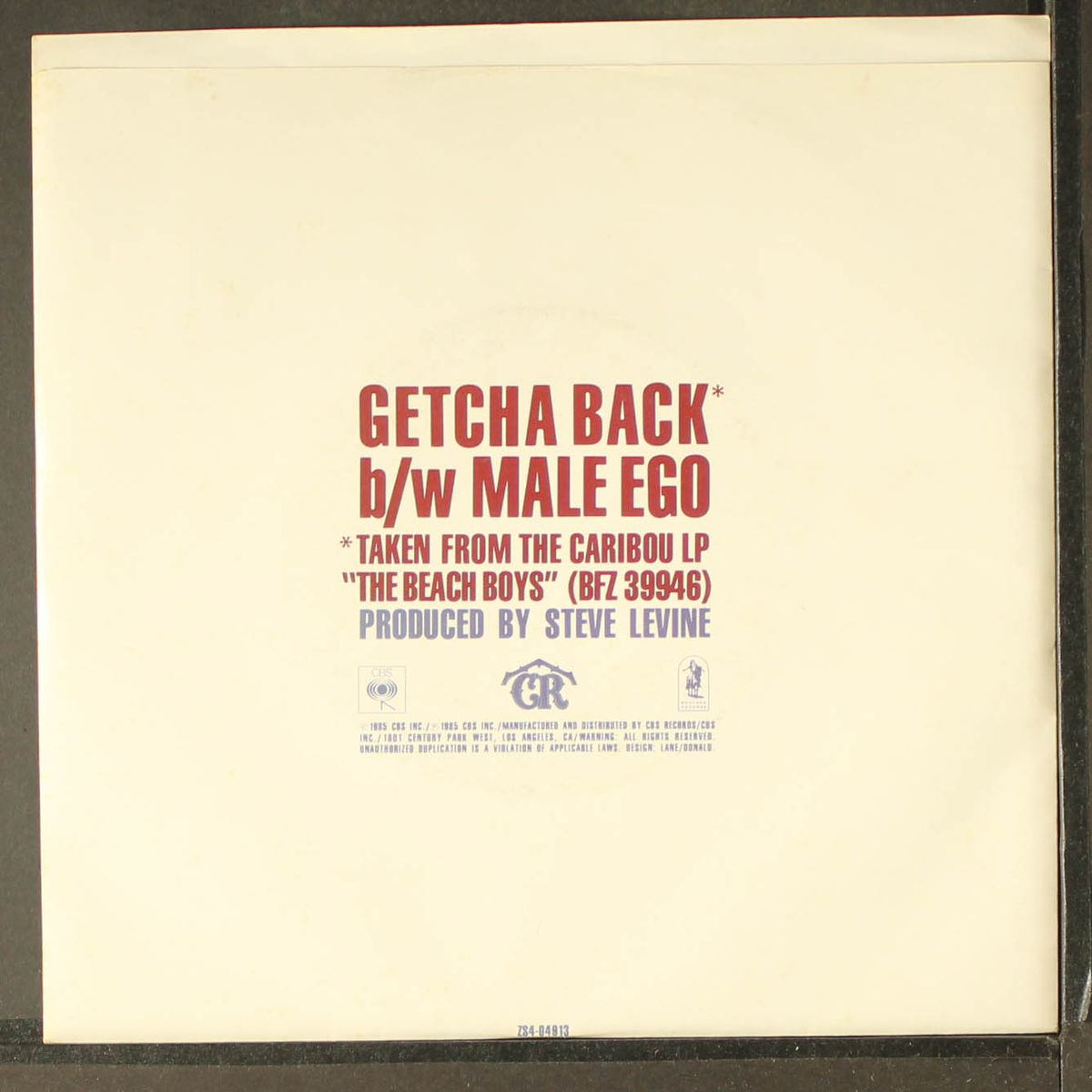 getcha back / male ego by BEACH BOYS