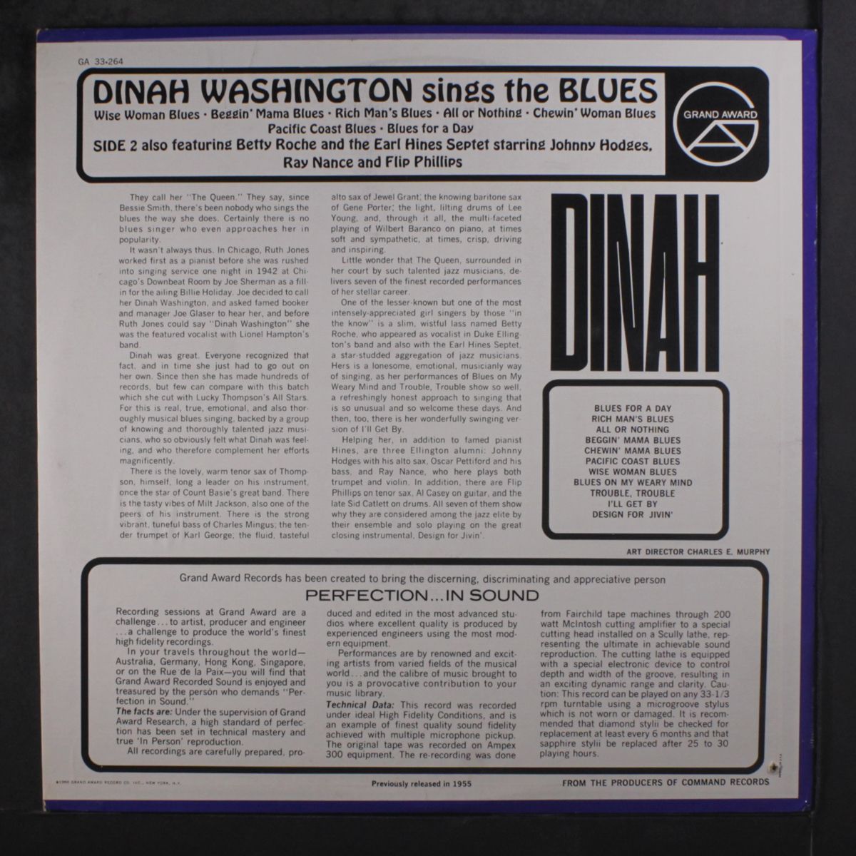 sings the blues by DINAH WASHINGTON