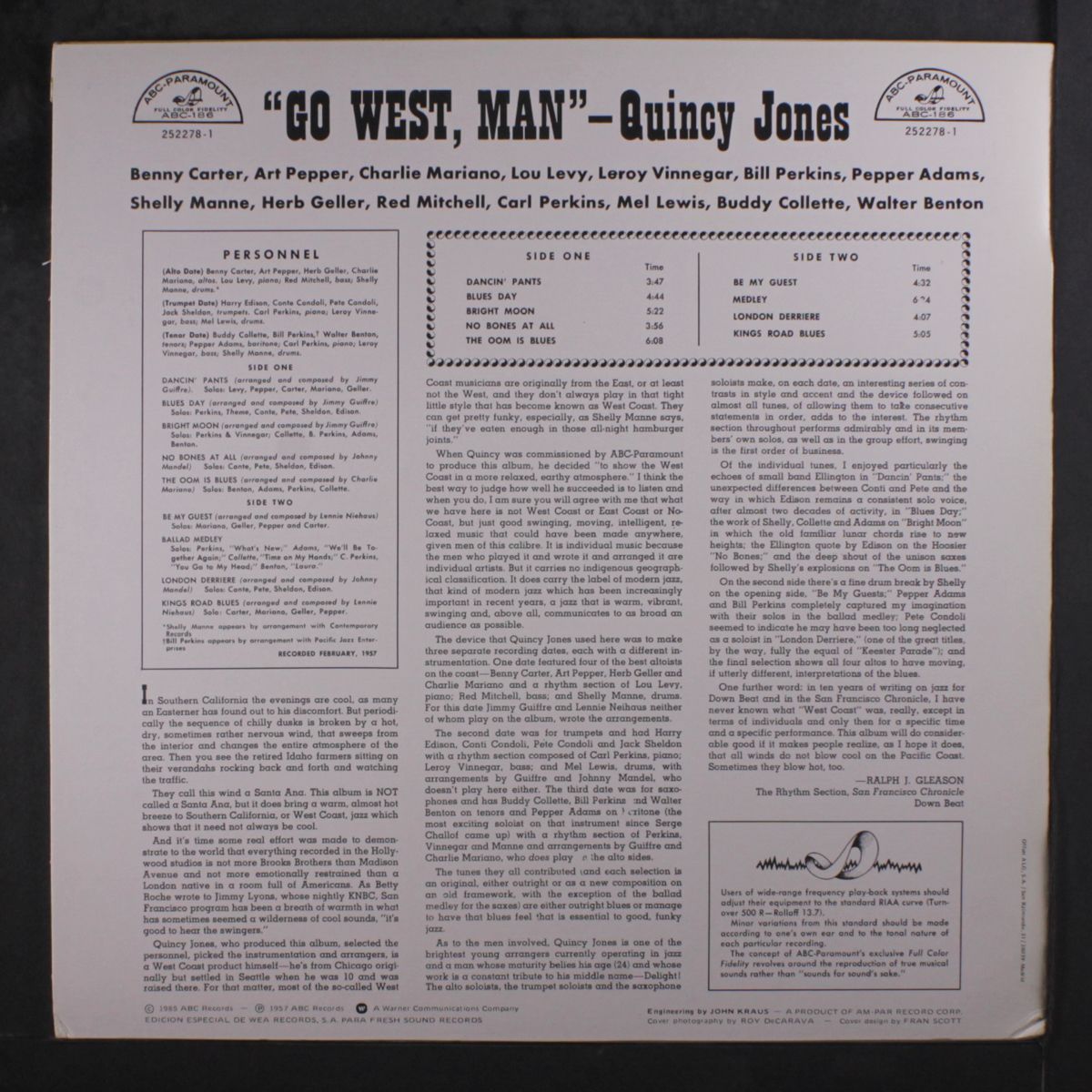 go west, man! by QUINCY JONES