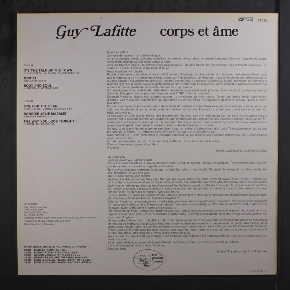 corps et ame by GUY LAFITTE