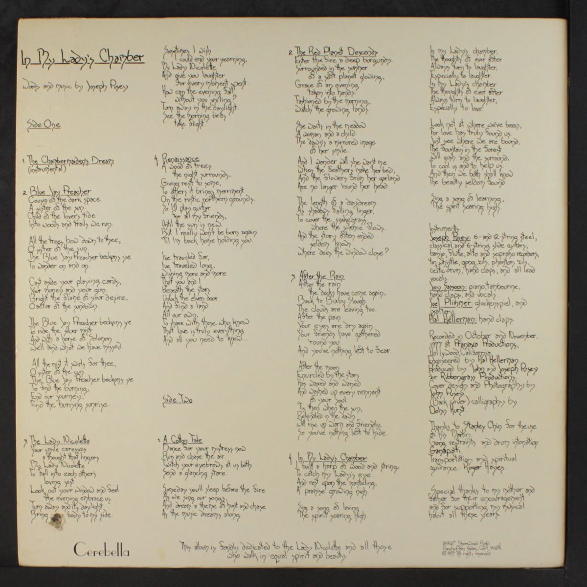 in my lady's chamber by JOSEPH PUSEY