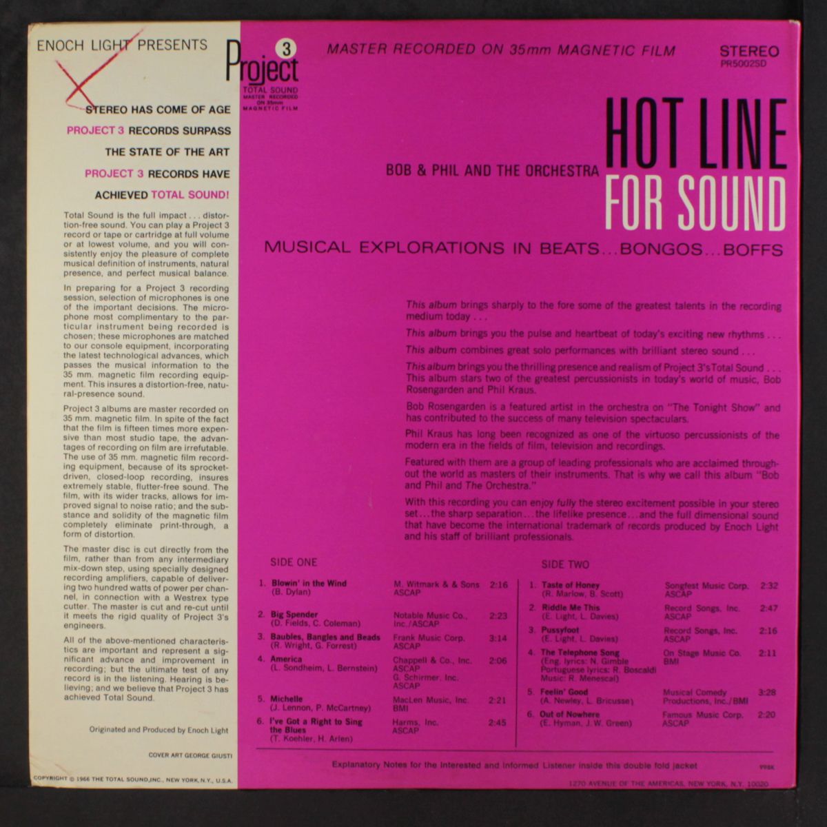 hot line for sound by BOB & PHIL & ORCHESTRA
