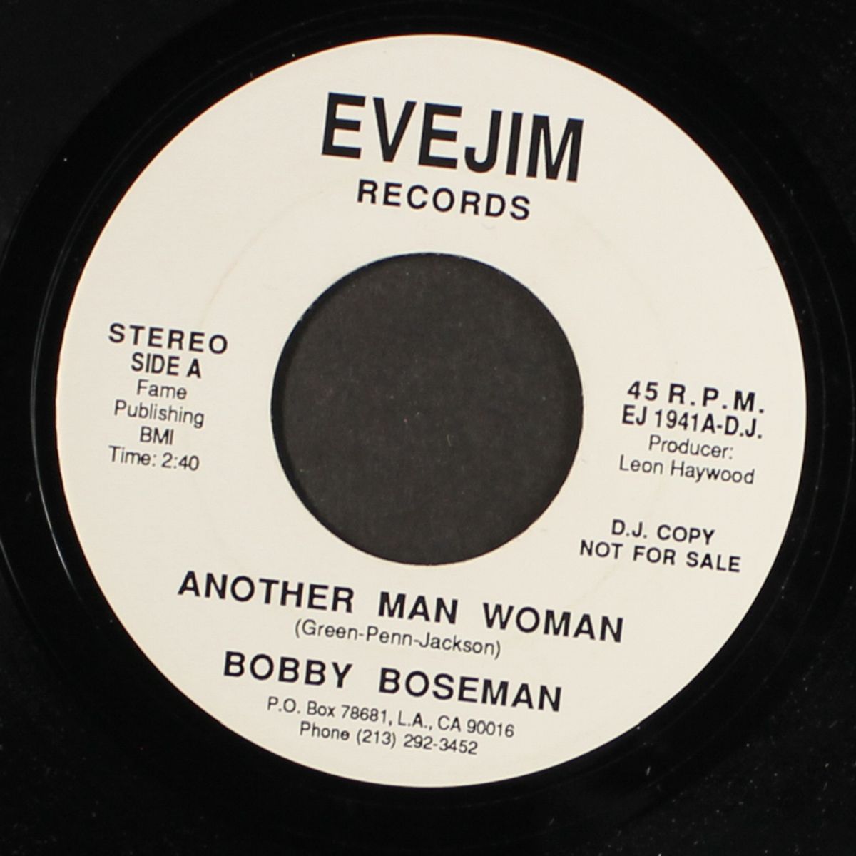 another man woman / cheaters never win by BOBBY BOSEMAN