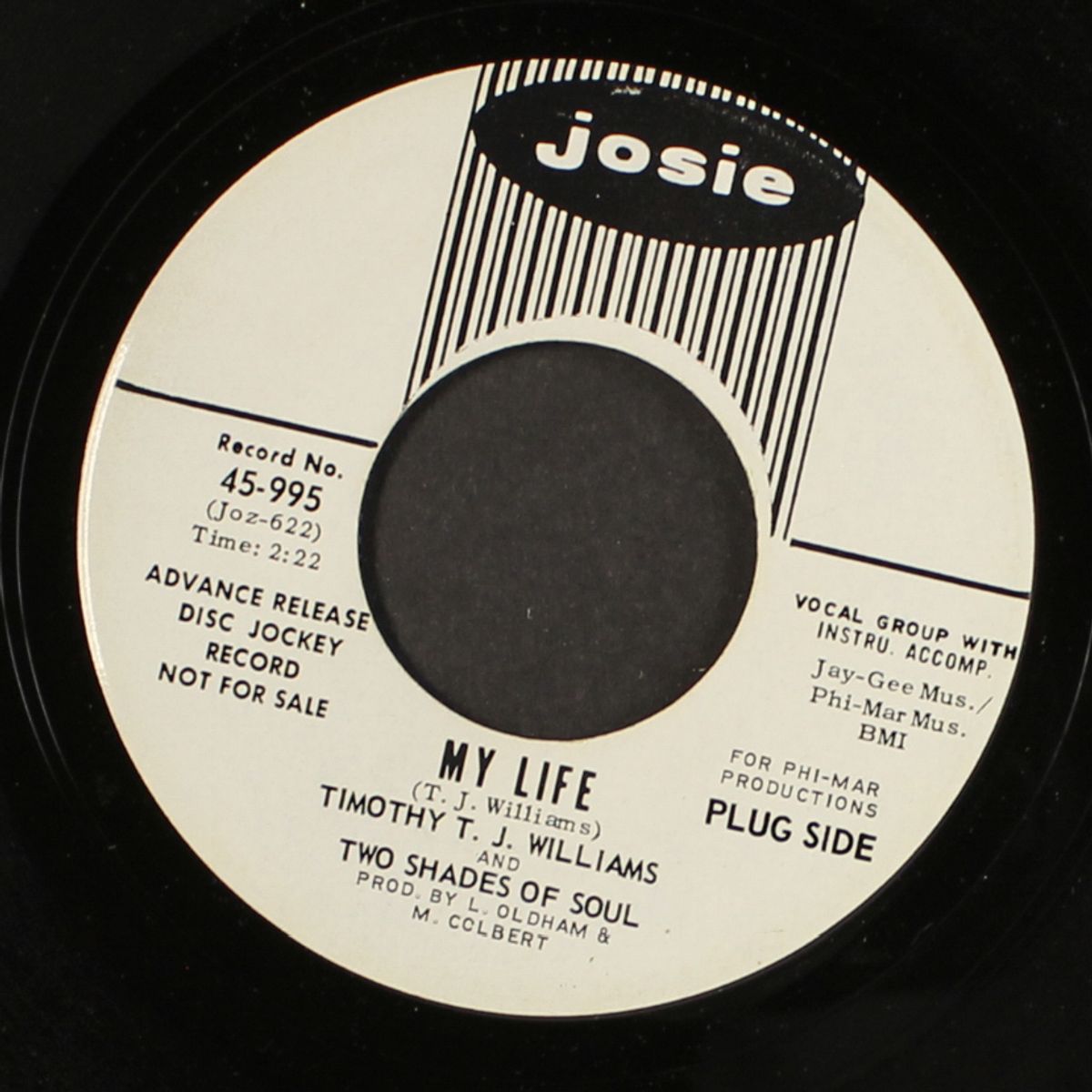 my life / coming back to miami by TIMOTHY WILLIAMS & TWO SHADES OF SOUL