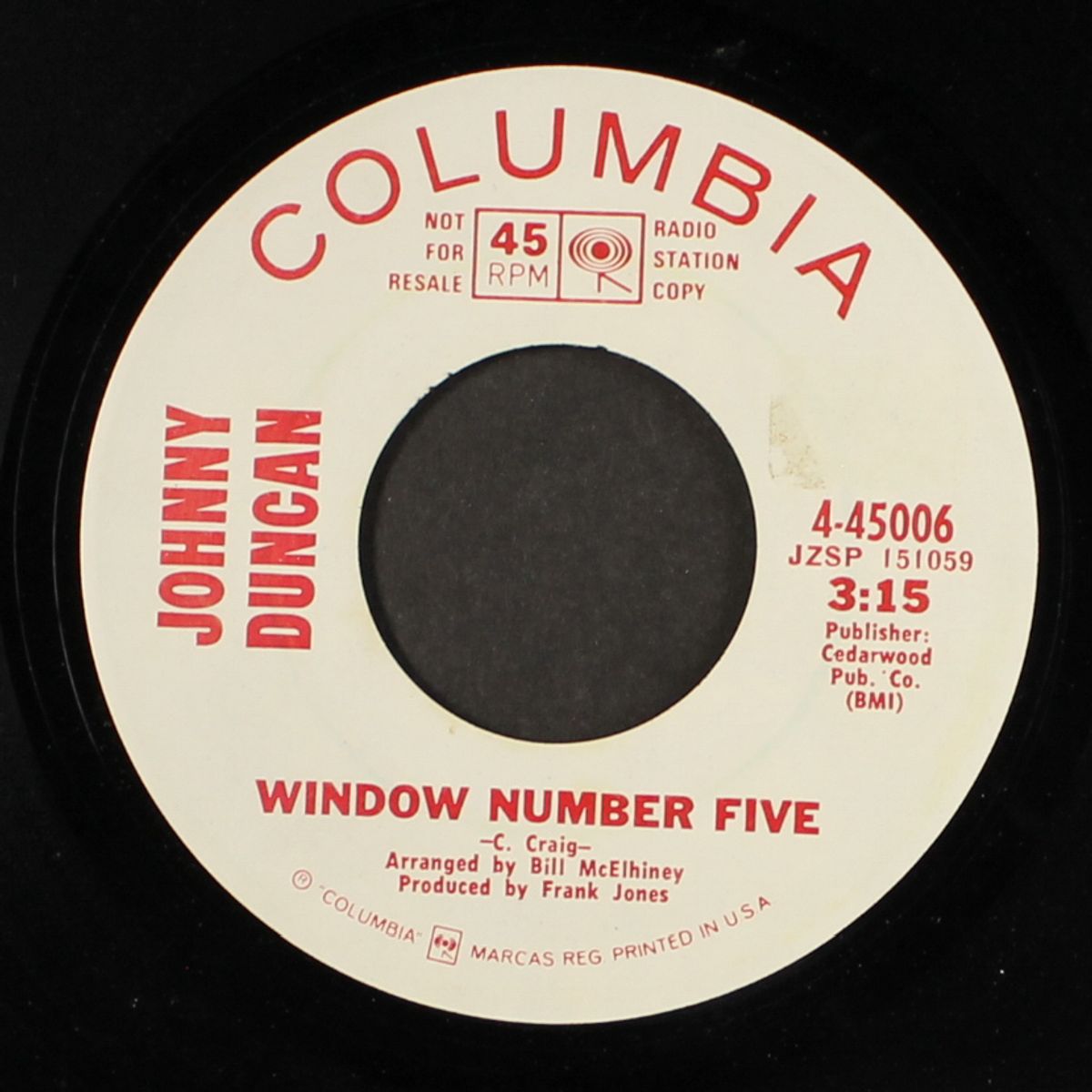 window number five / same by JOHNNY DUNCAN