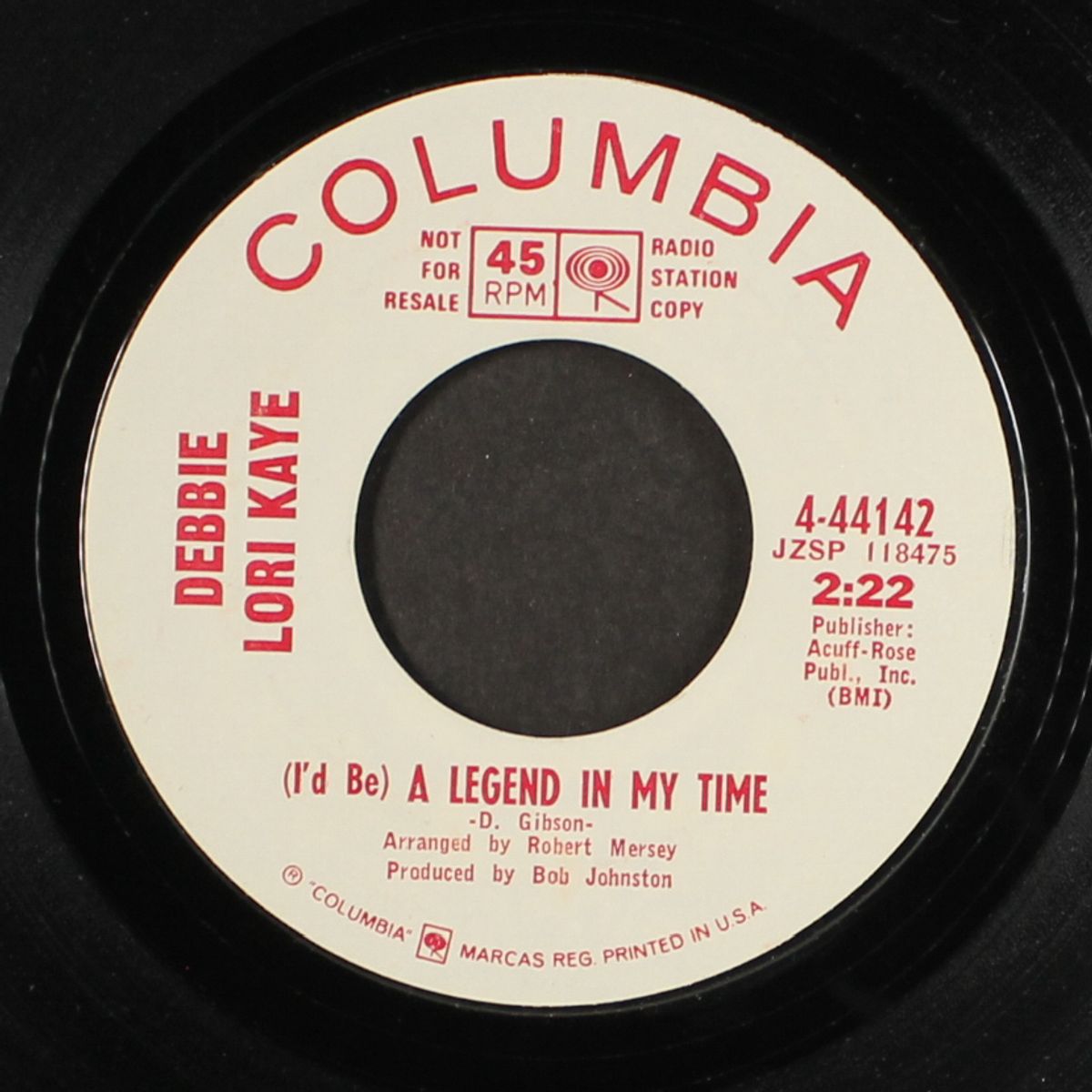 legend in my time / sweet georgia brown by DEBBIE LORI KAYE