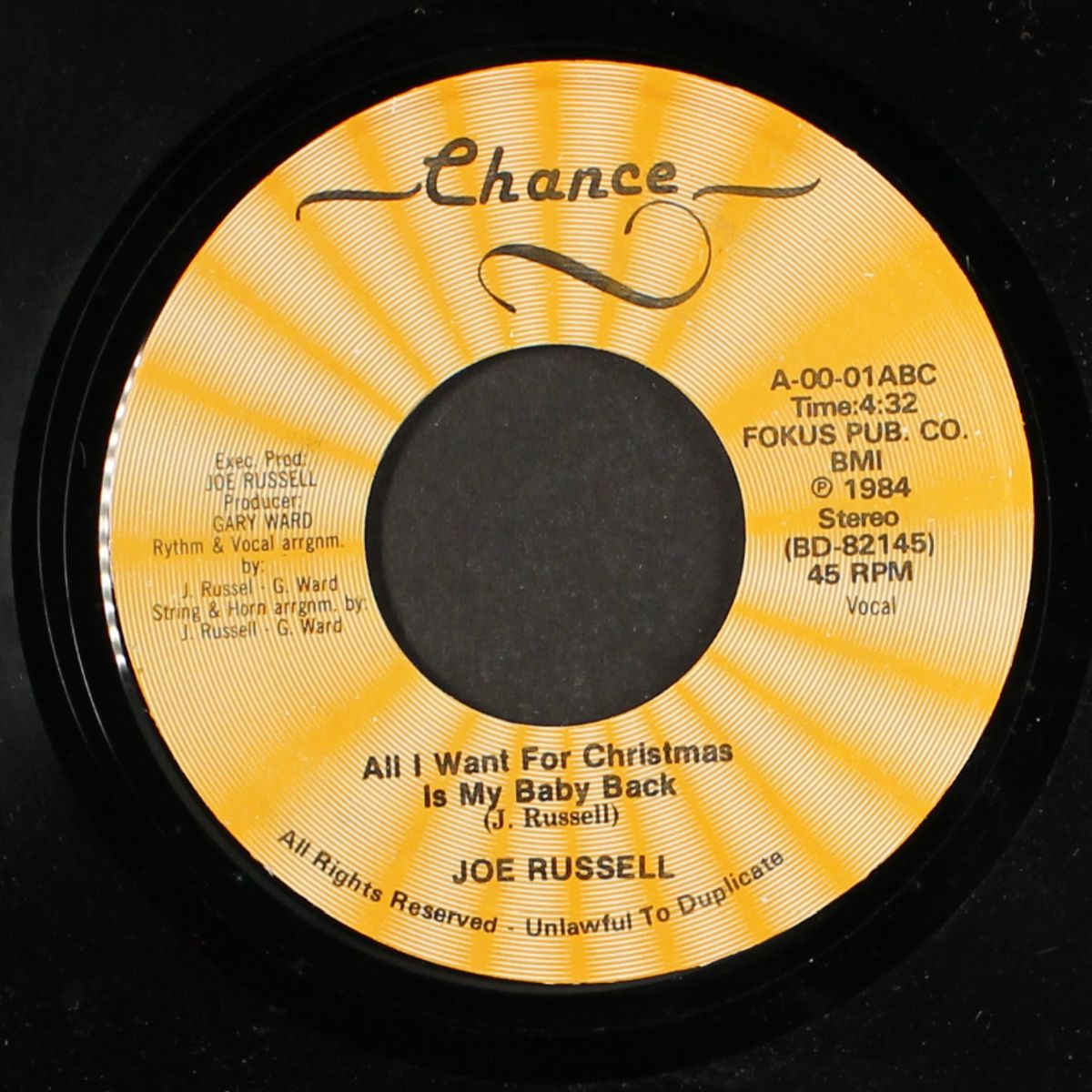 all i want for christmas is my baby back by JOE RUSSELL