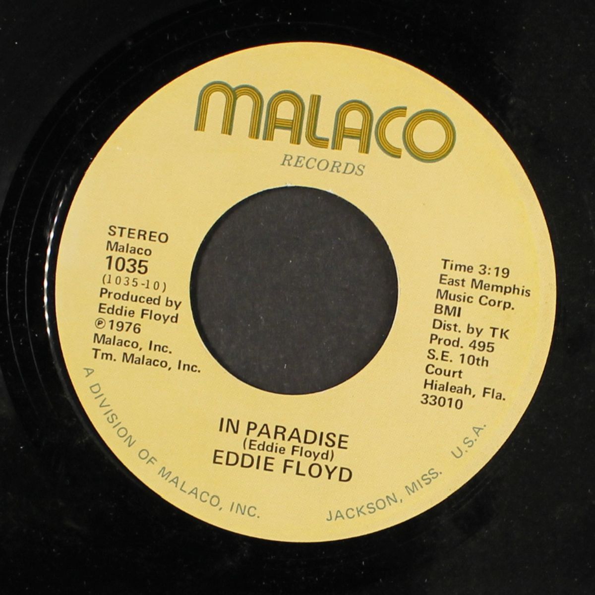 chi town hustler / in paradise by EDDIE FLOYD