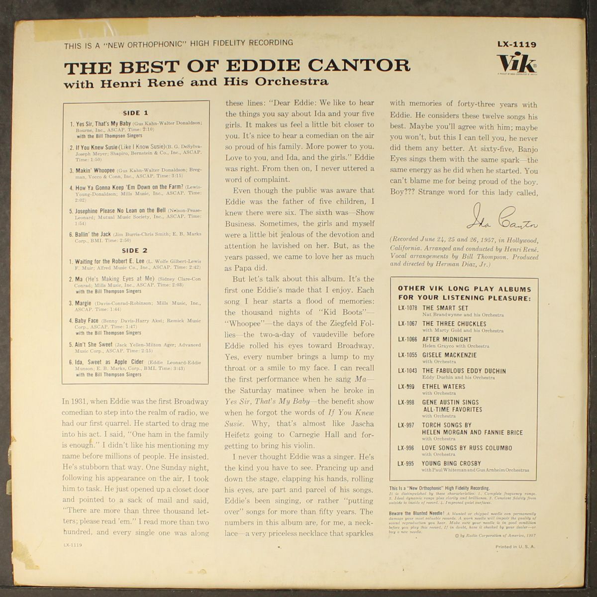 best of by EDDIE CANTOR