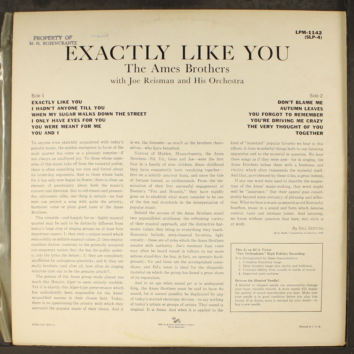 exactly like you by AMES BROTHERS