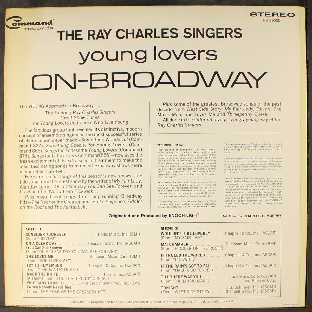 young lovers on broadway by RAY CHARLES SINGERS