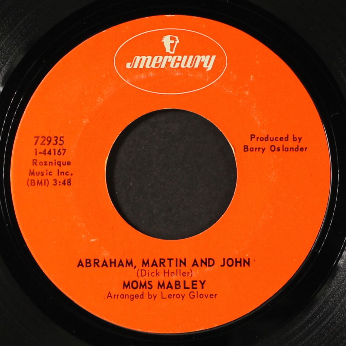 sunny / abraham, martin and john by MOMS MABLEY