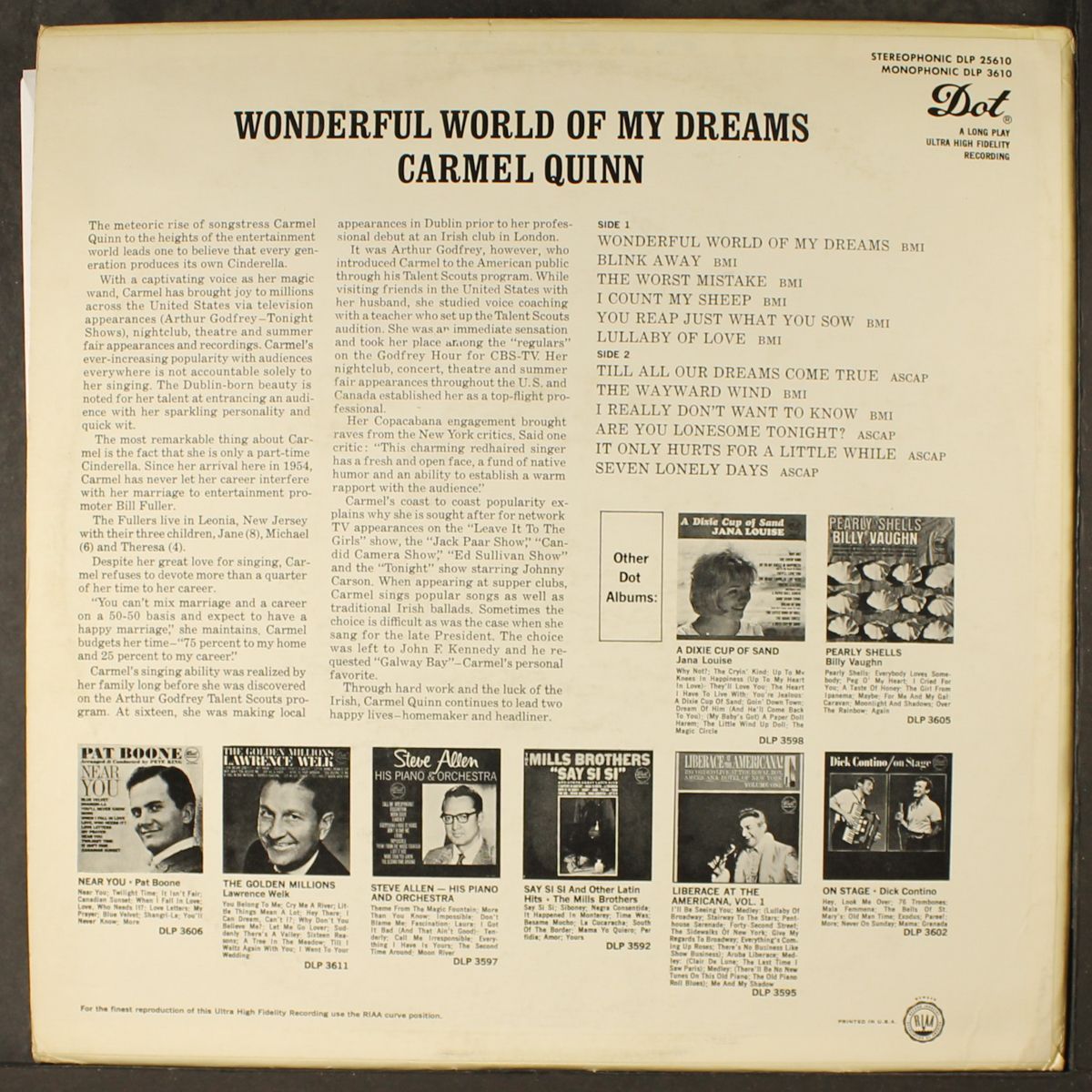 wonderful world of my dreams by CARMEL QUINN