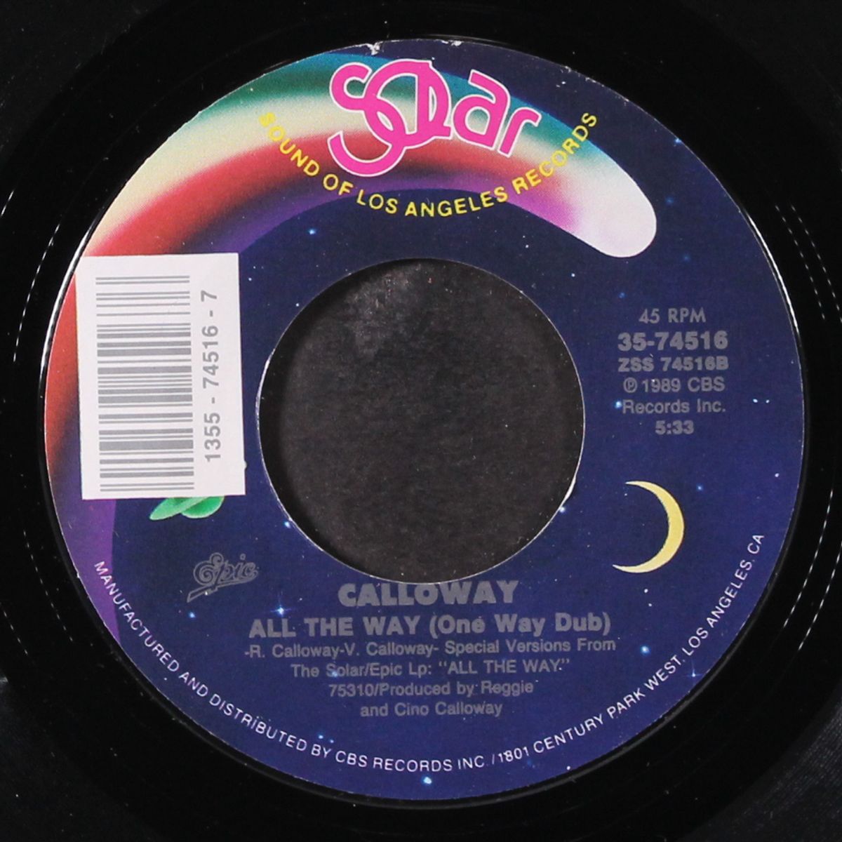all the way (radio edit / same (one way dub)) by CALLOWAY