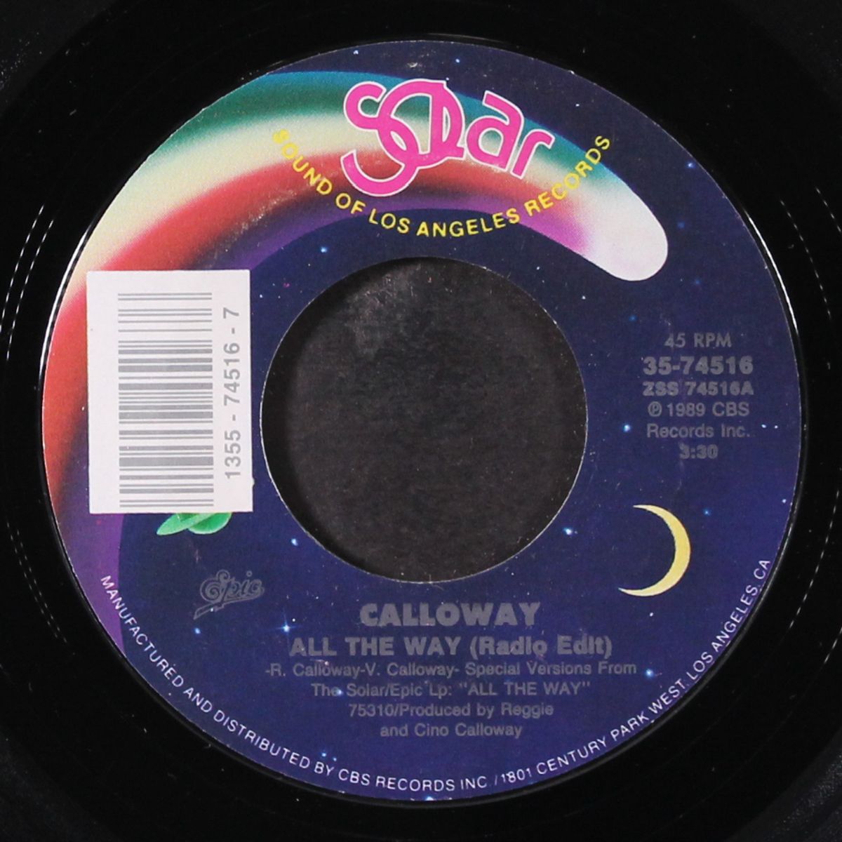 all the way (radio edit / same (one way dub)) by CALLOWAY