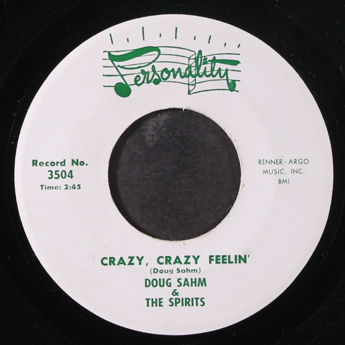 crazy, crazy feelin' / baby, what's on your mind by DOUG SAHM & SPIRITS