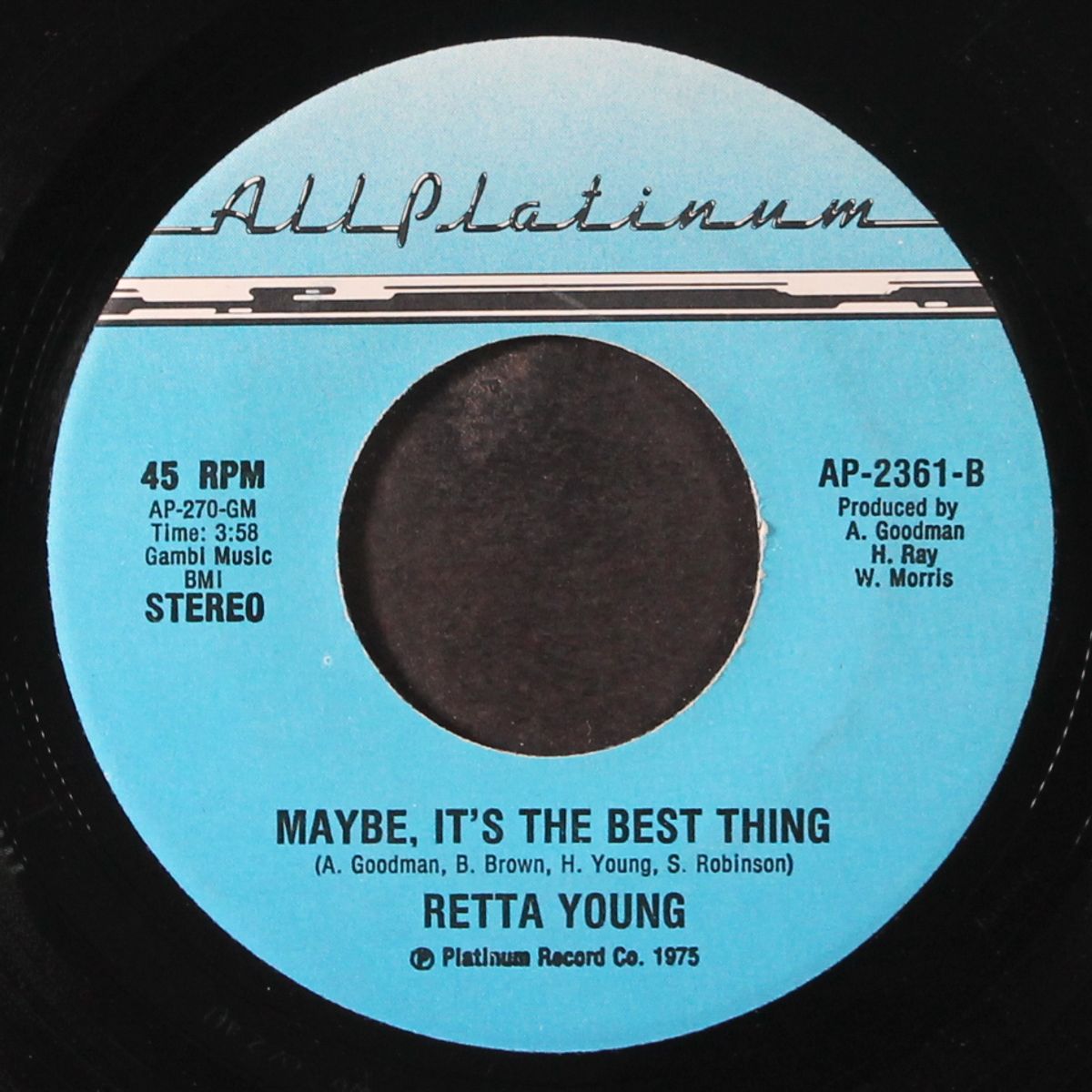 you beat me to the punch / maybe, it's the best thing by RETTA YOUNG