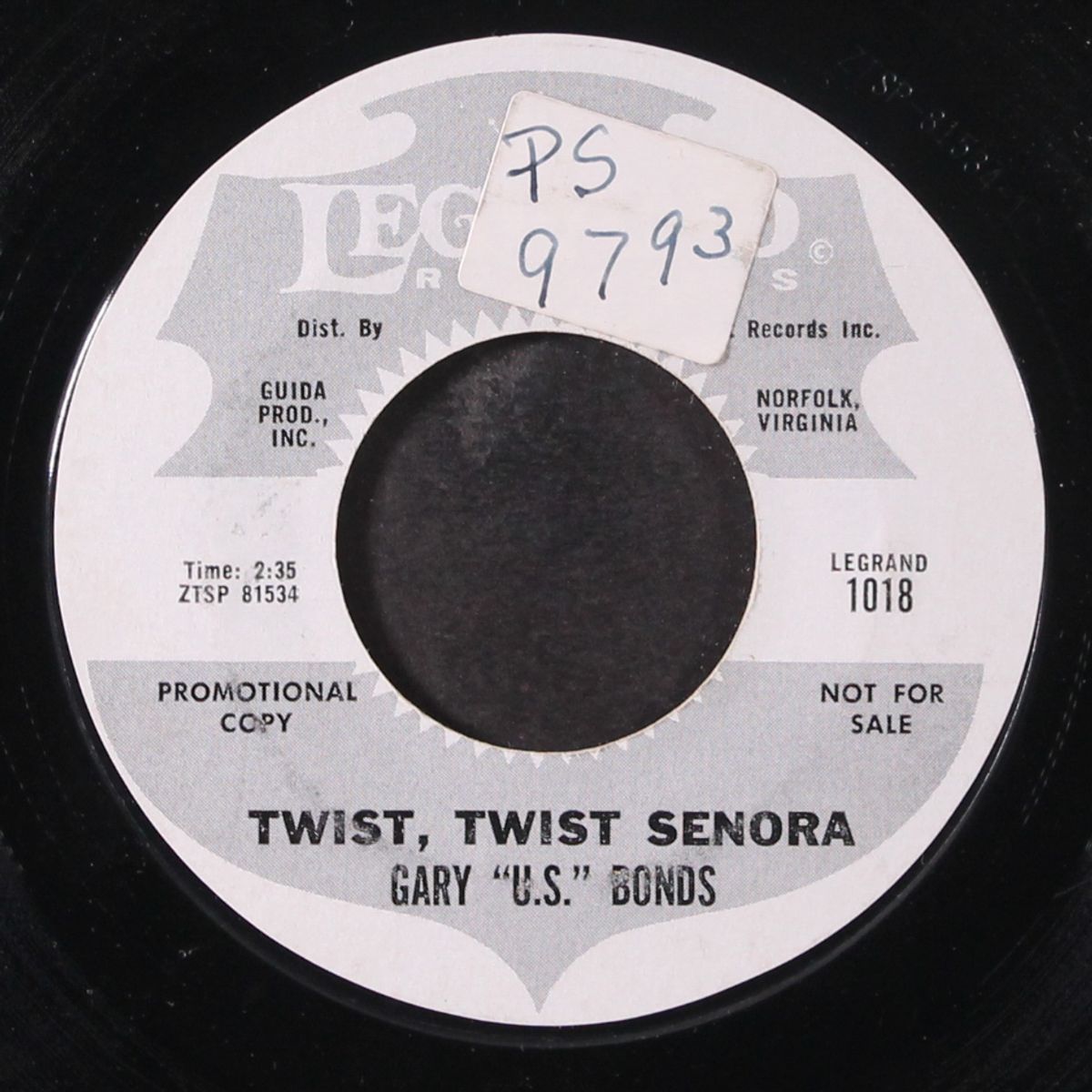 twist twist senora / food of love by GARY U.S. BONDS