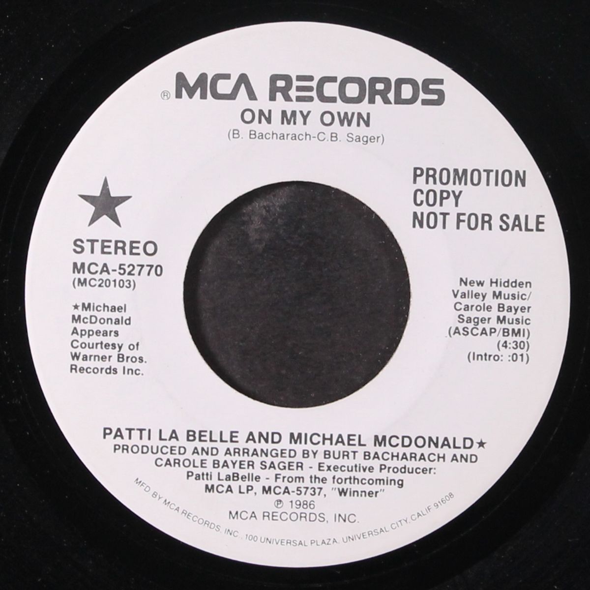 on my own by PATTI LABELLE & MICHAEL MCDONALD