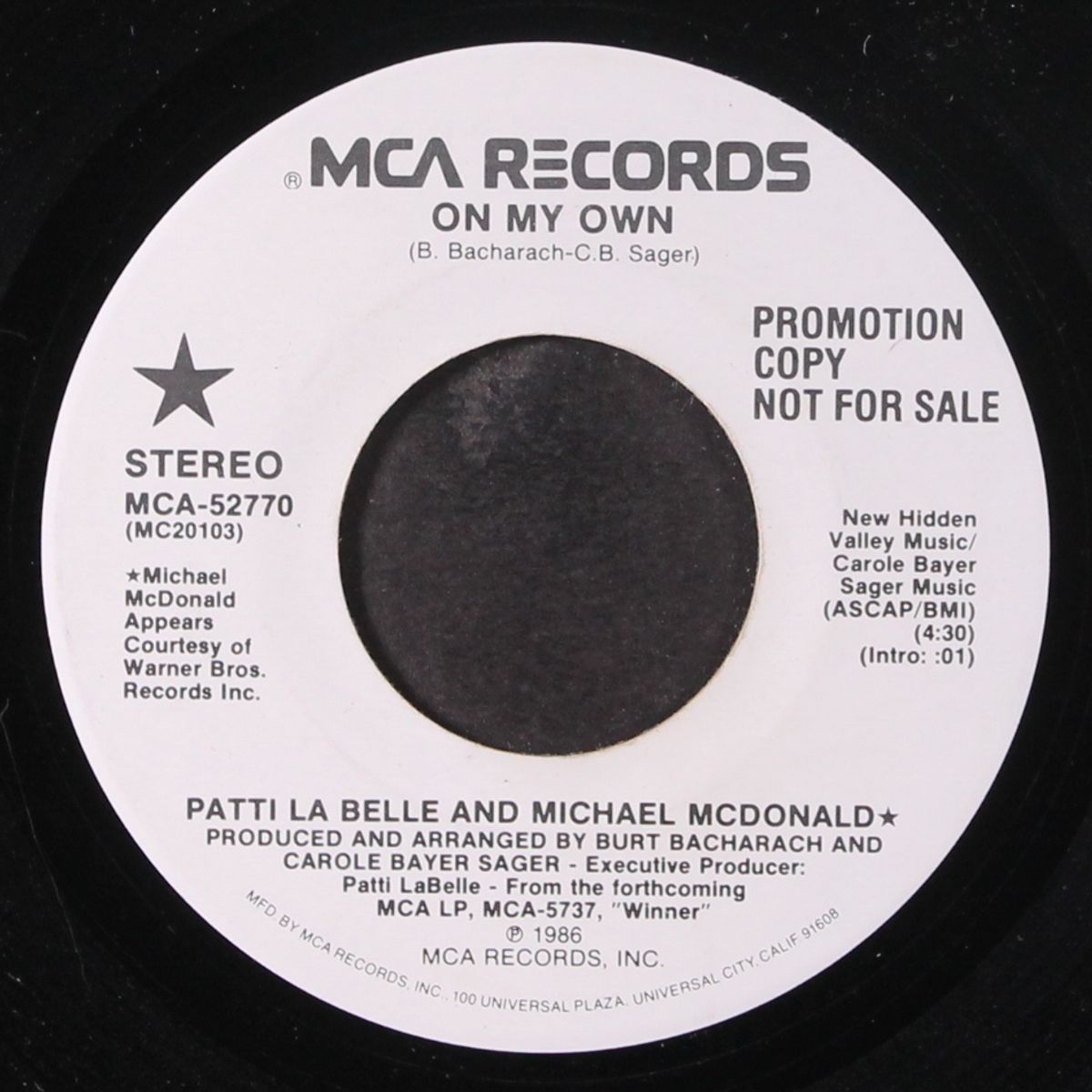 on my own by PATTI LABELLE & MICHAEL MCDONALD