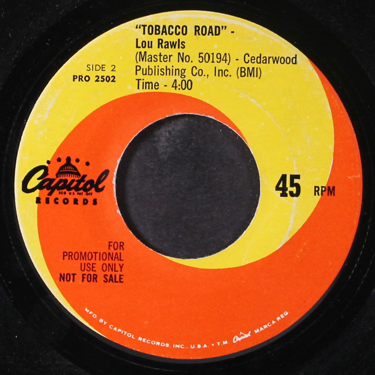 tobacco road by LOU RAWLS