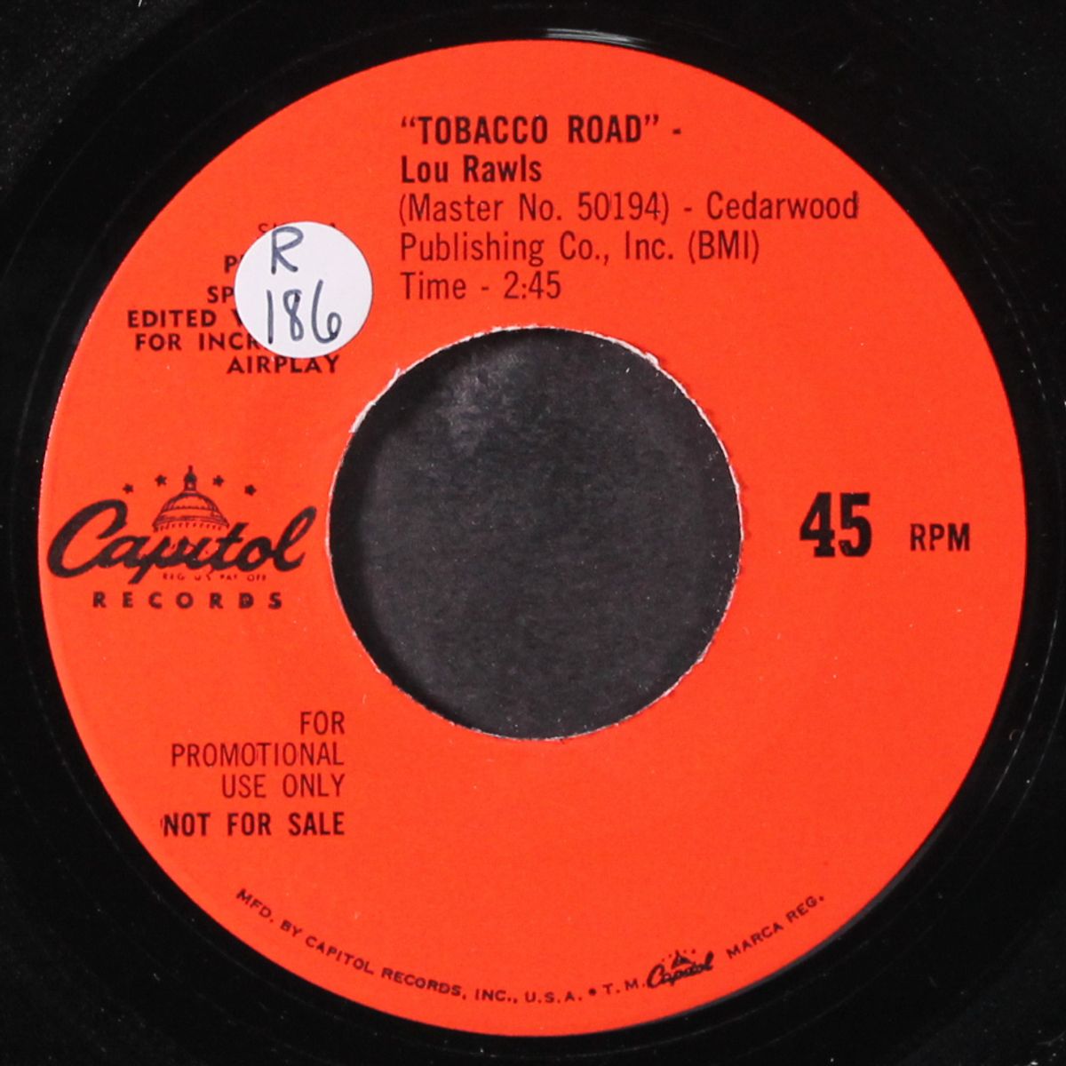 tobacco road by LOU RAWLS