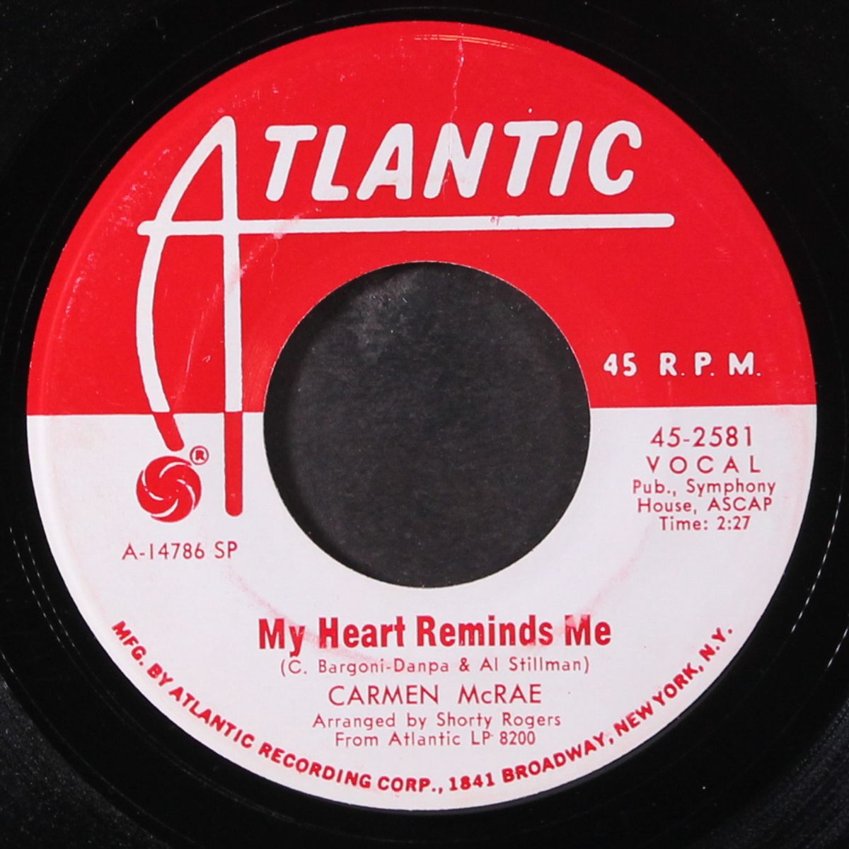 gloomy sunday / my heart reminds me by CARMEN MCRAE
