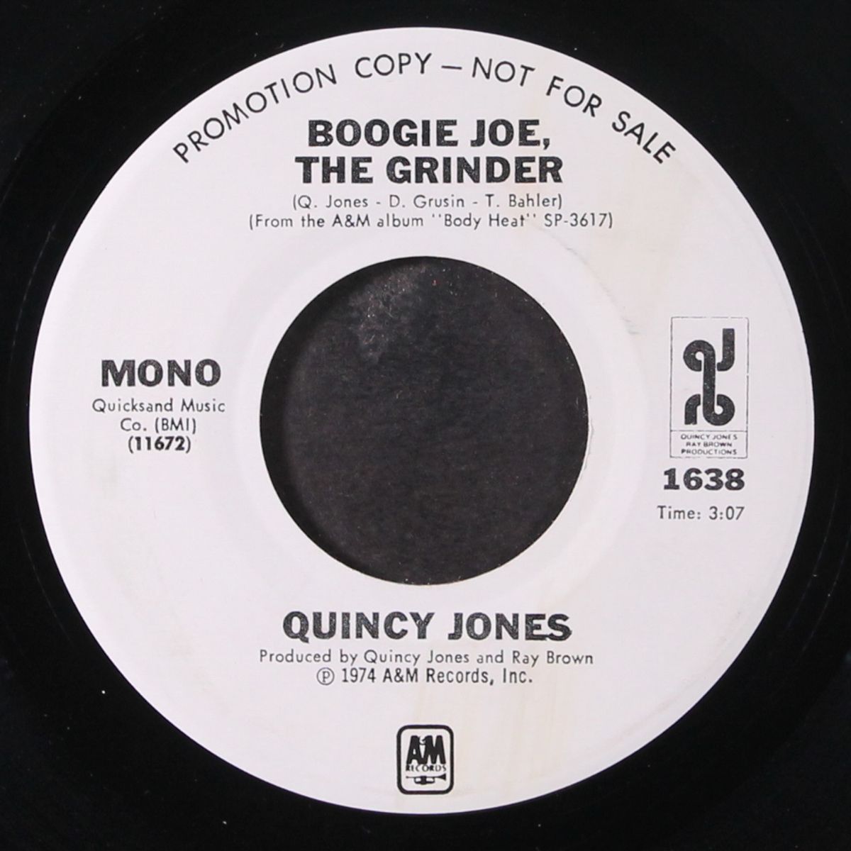 boogie joe, the grinder / mono by QUINCY JONES