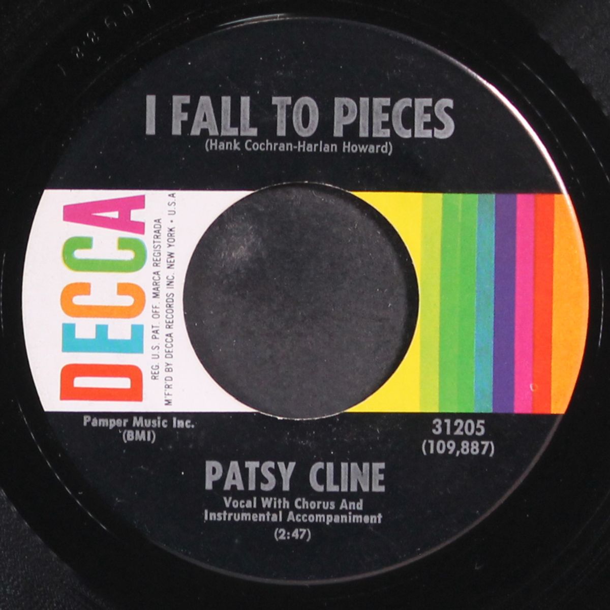 i fall to pieces / lovin' in vain by PATSY CLINE