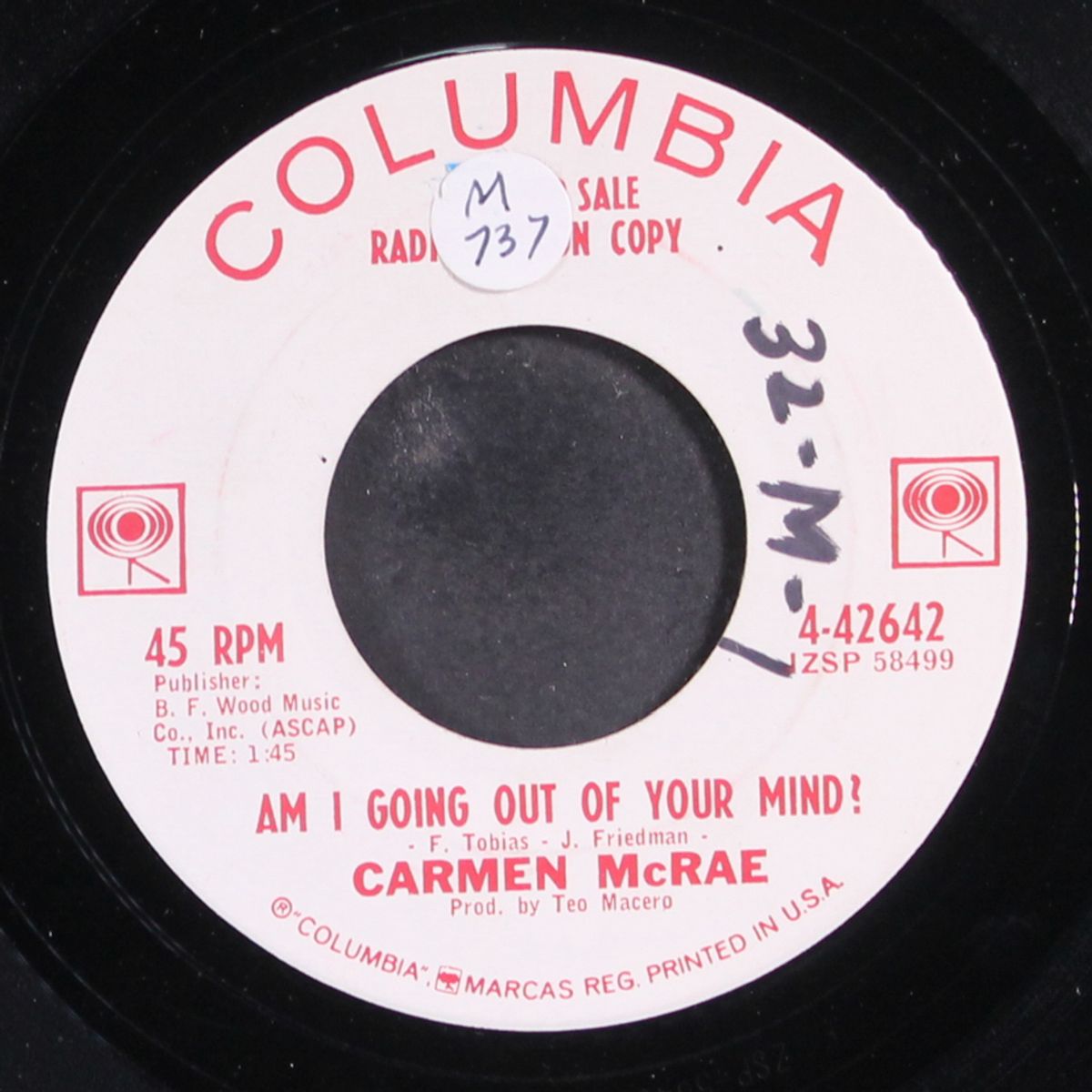 am i going out of your mind by CARMEN MCRAE