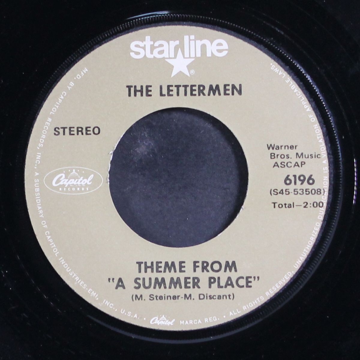 theme from "a summer place" by LETTERMEN
