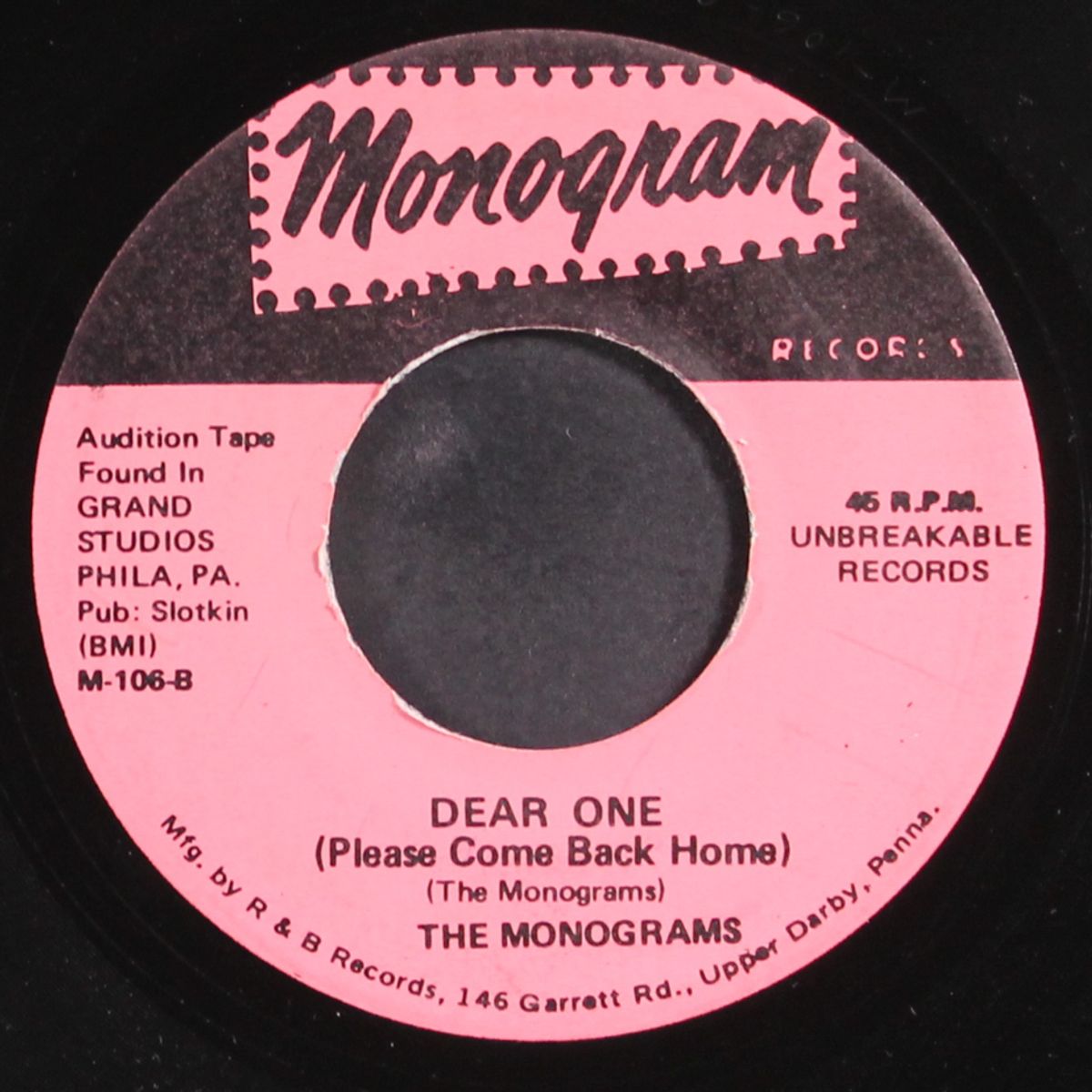 tears in my eyes / dear one (please come back home) by MONOGRAMS