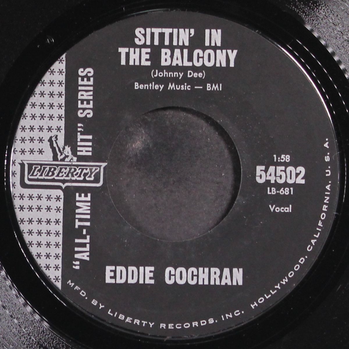 sittin' in the balcony / hallelujah, i love her so by EDDIE COCHRAN