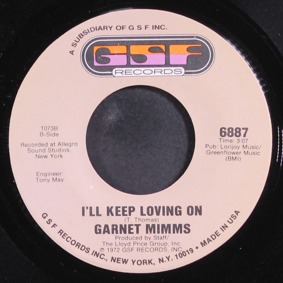 somebody, someplace / i'll keep on loving you by GARNET MIMMS