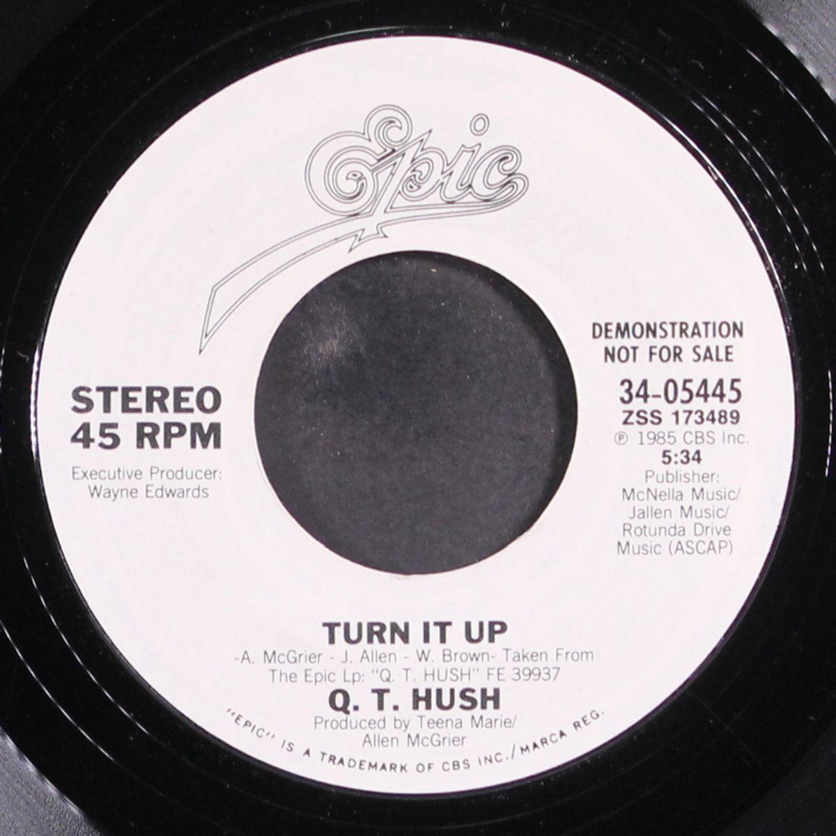turn it up / same by Q.T. HUSH