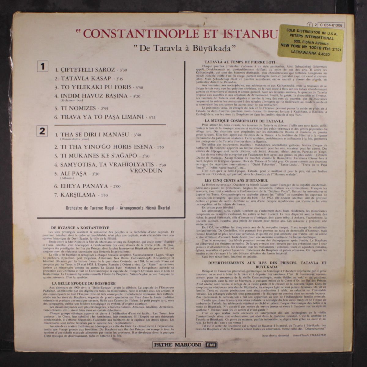 constantinople et istanbul by ORCHESTRE DE TAVERNE REGAL