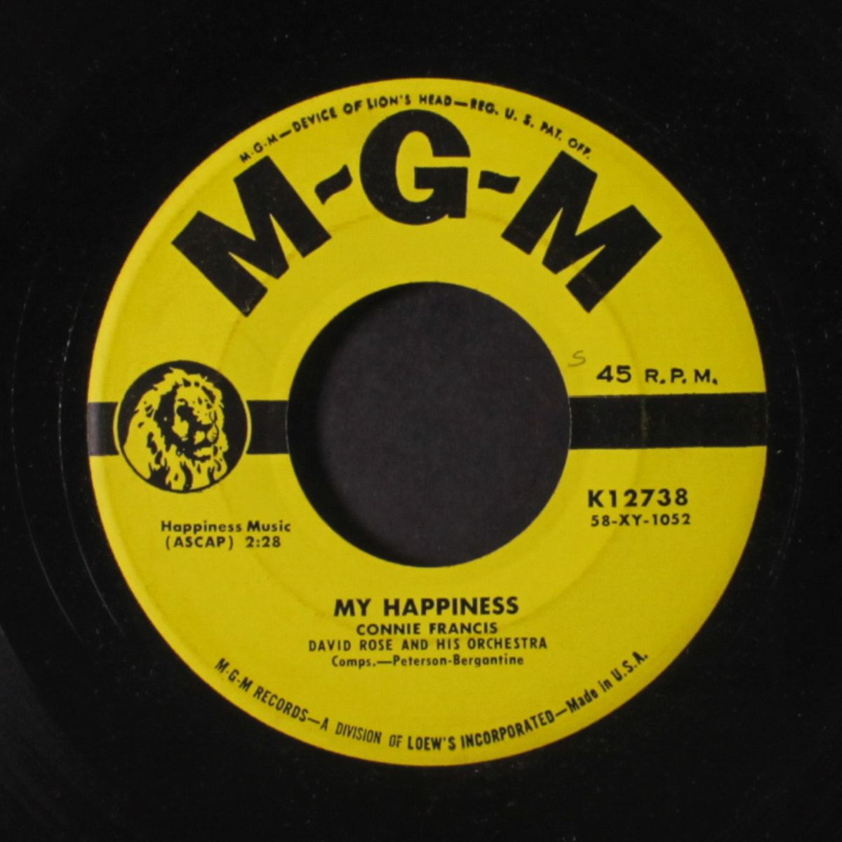 my happiness by CONNIE FRANCIS