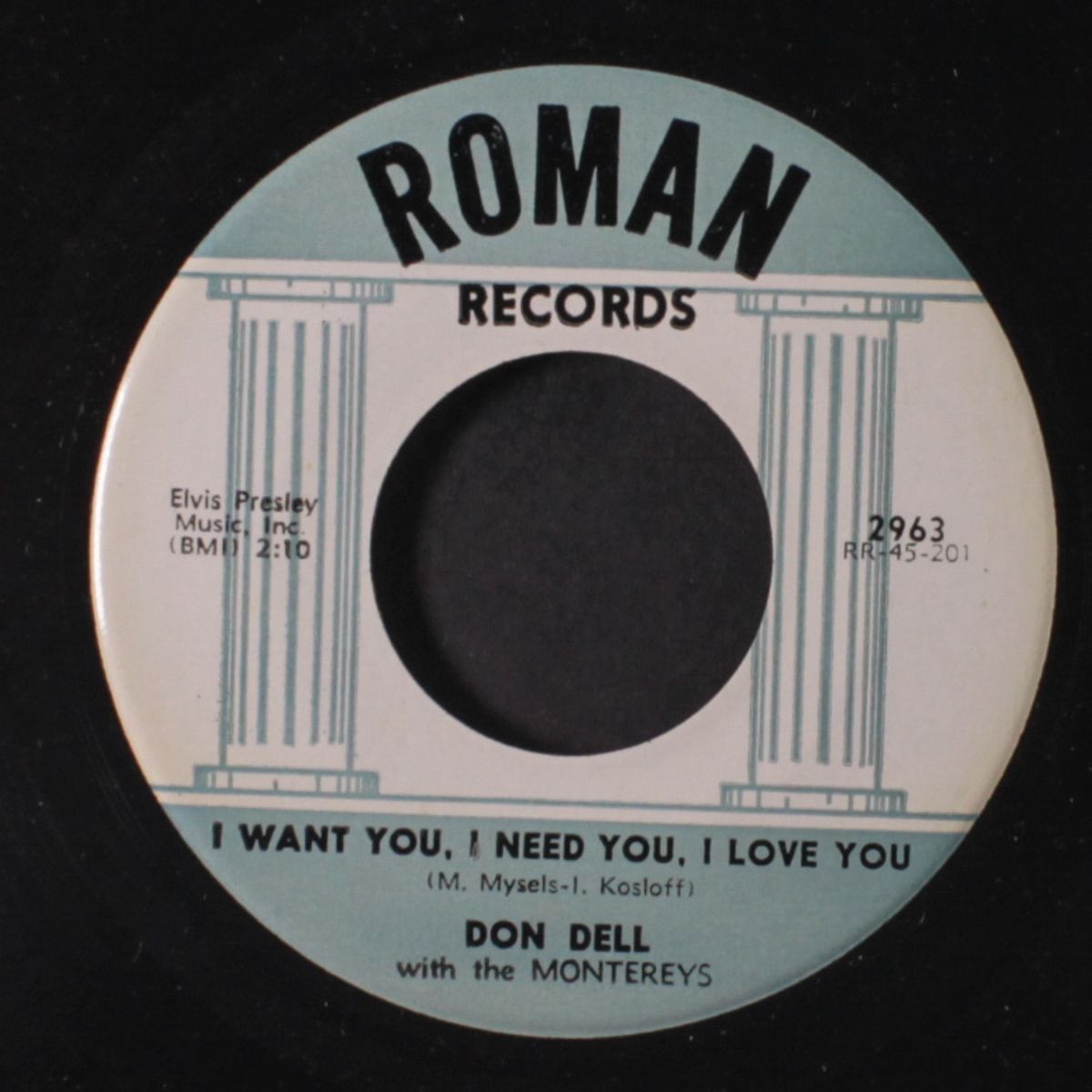 make believe love / i want you, i need you, i love you by DON DELL & MONTEREYS