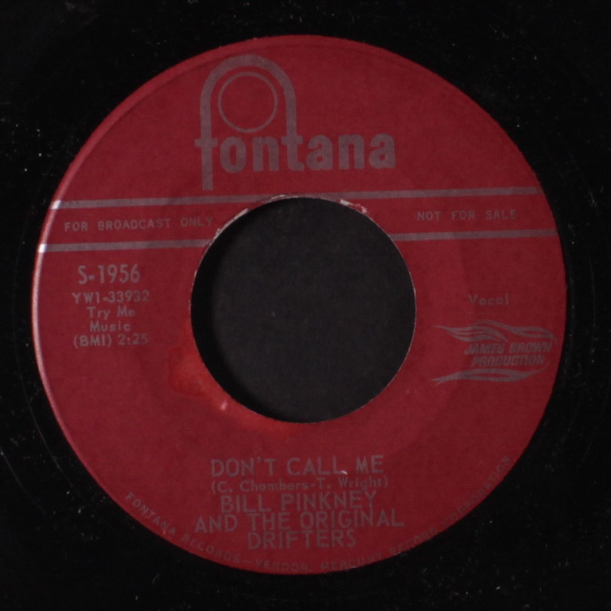 don't call me / i do the jerk by BILL PINKNEY