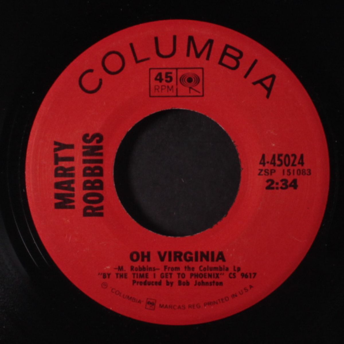 camelia / oh virginia by MARTY ROBBINS
