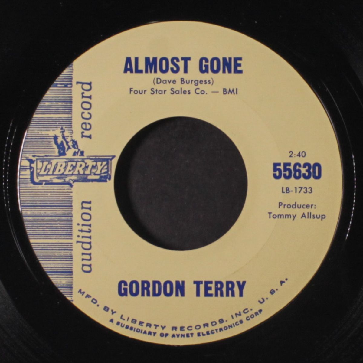 almost gone by GORDON TERRY