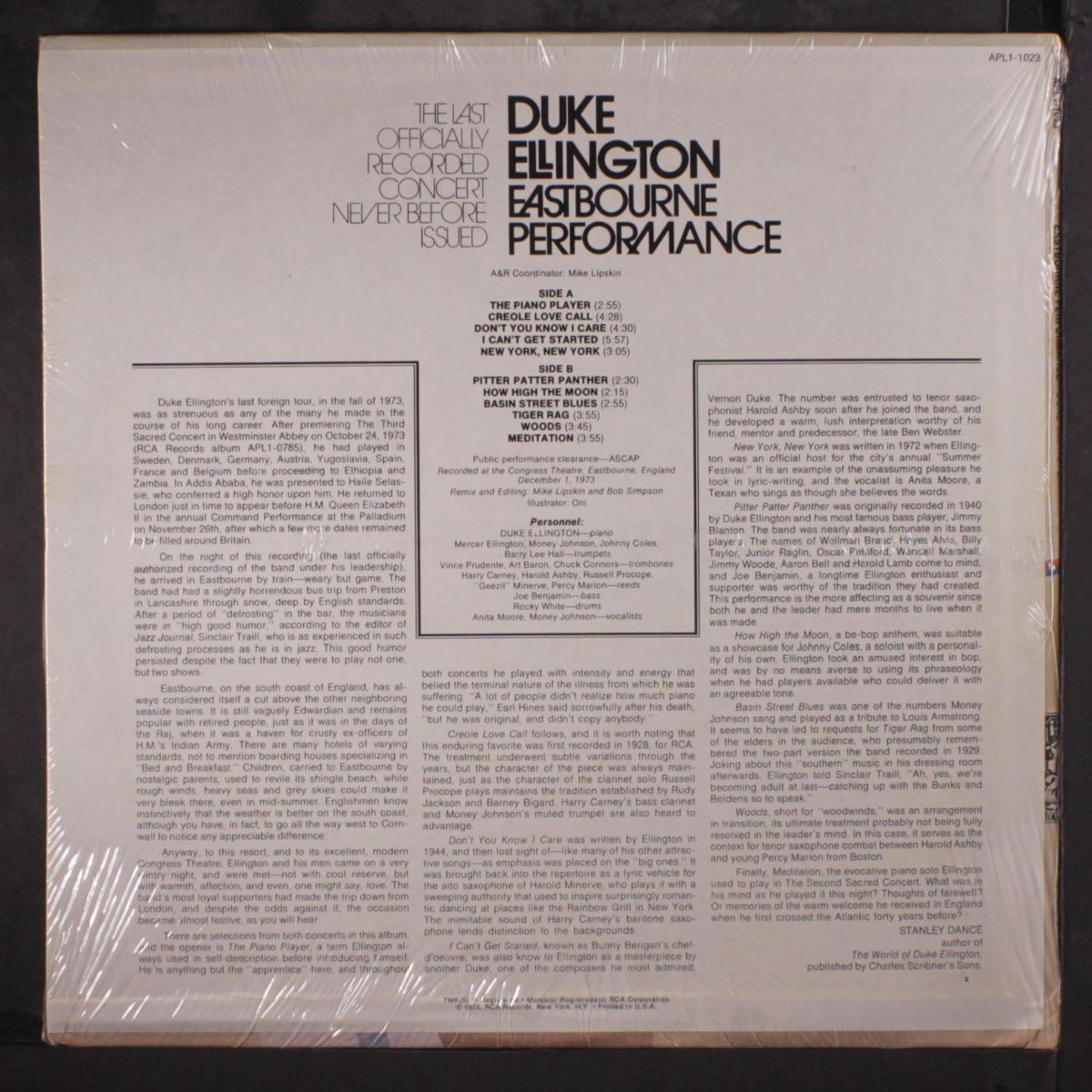 eastbourne performance by DUKE ELLINGTON