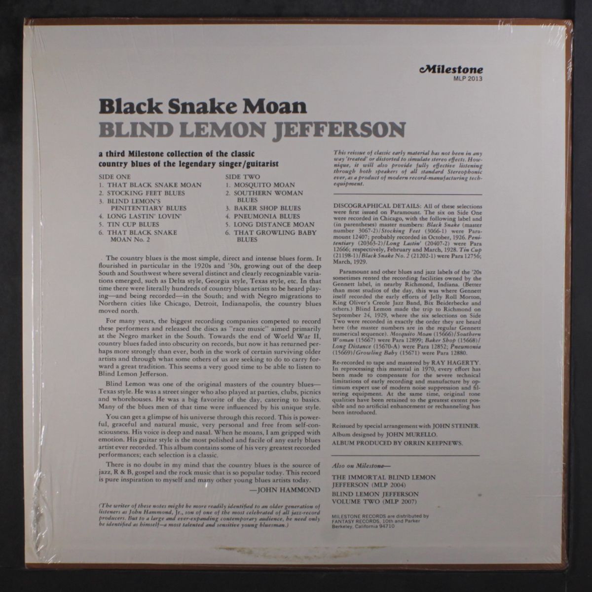 black snake moan by BLIND LEMON JEFFERSON