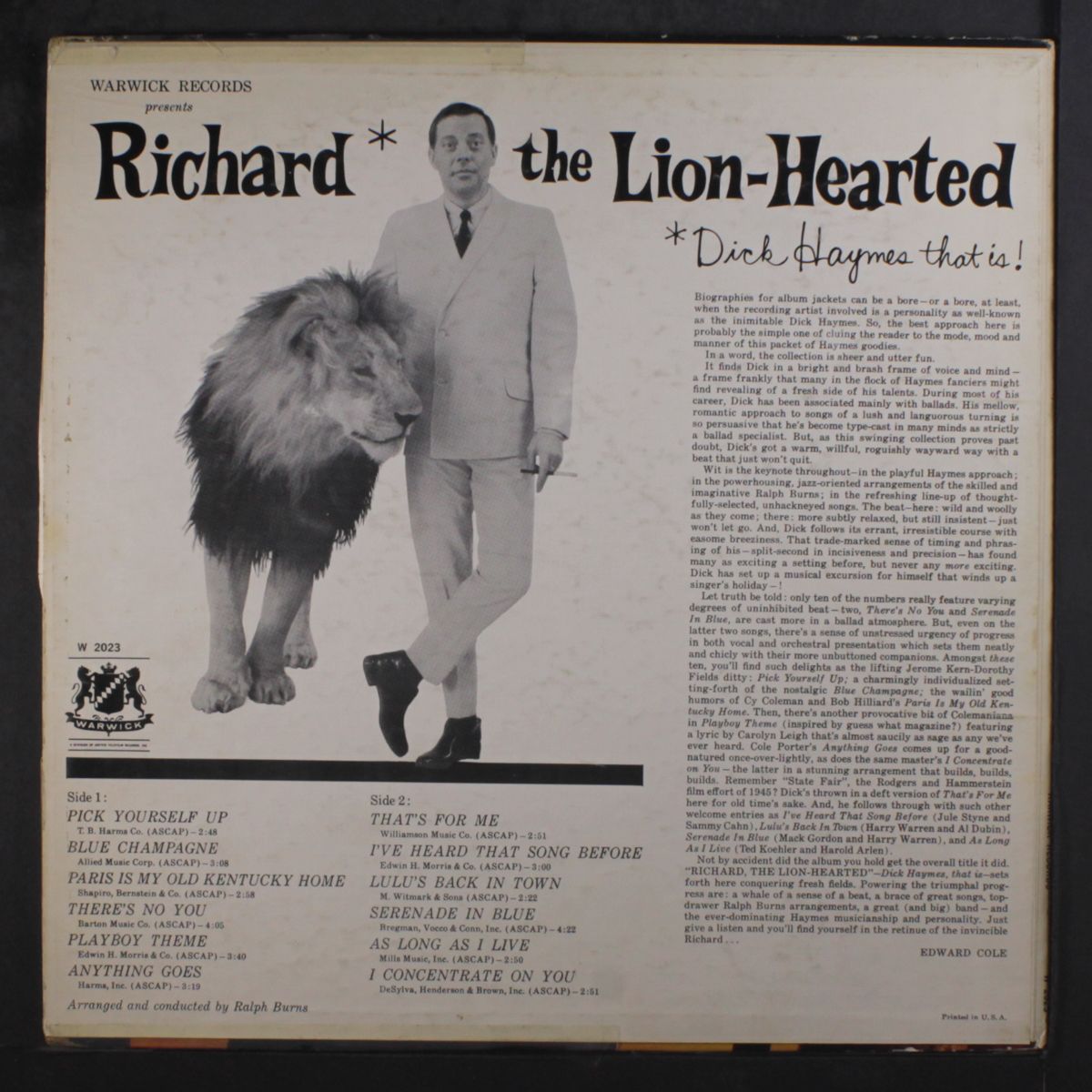 richard the lion-hearted by DICK HAYMES