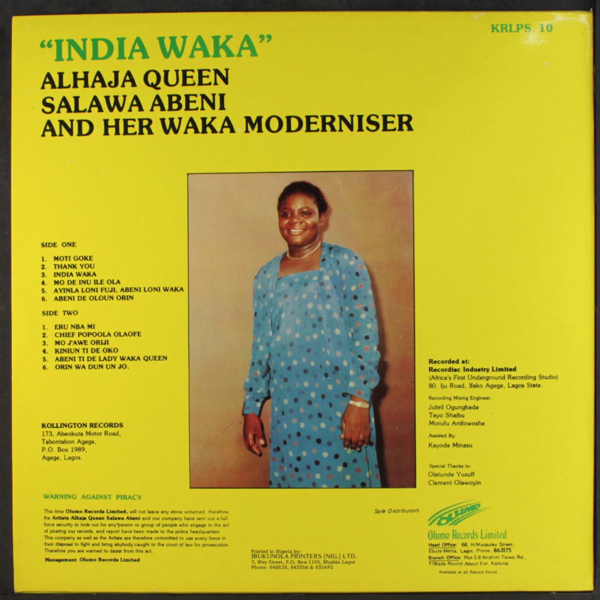 india waka by ALHAJA QUEEN SALAWA ABENI AND HER WAKA M
